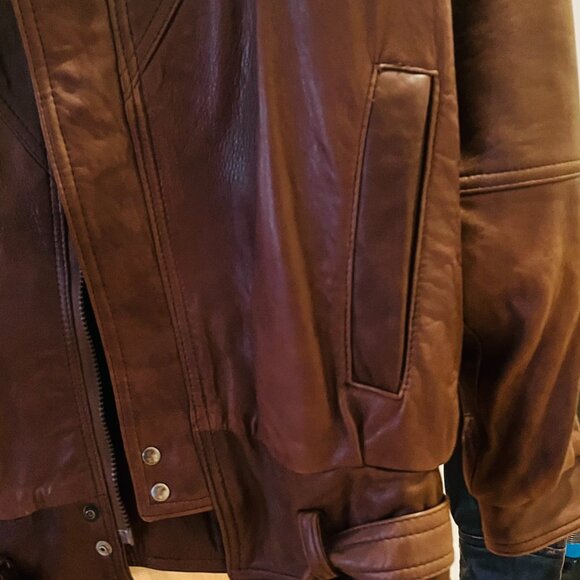 Brown Leather Jacket - Picture 7 of 8